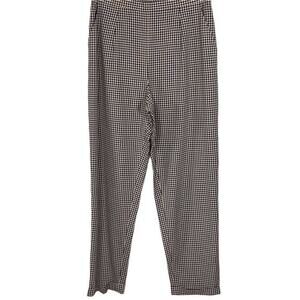 Evan Picone Women's Yellow & Blue Plaid High-Rise Straight-Leg Pants Size 14